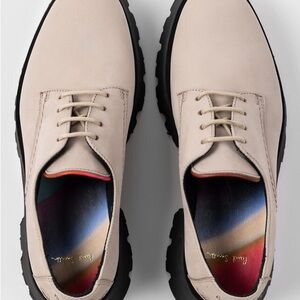 NWT Paul Smith Beige Suede 'Dawn' Lace Up Shoes size 41 or 8